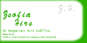 zsofia hirs business card